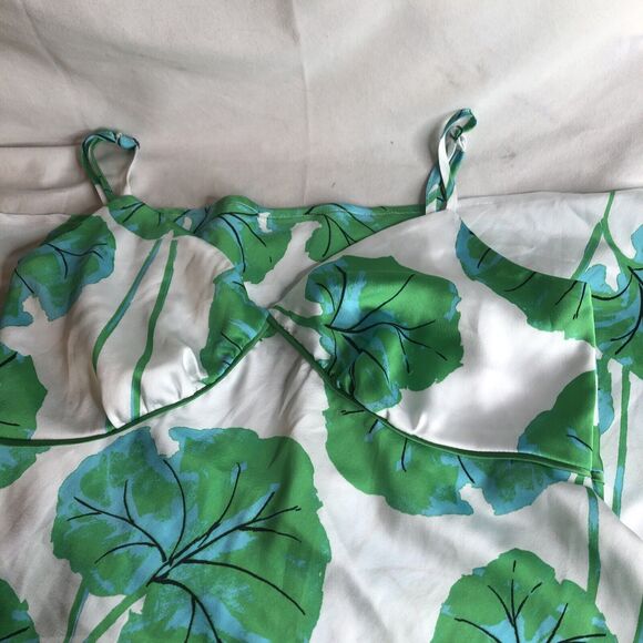 Women's Geranium Leaf Short Satin Slip Dress - DVF Diane Von Furstenberg XS NEW - Picture 6 of 8